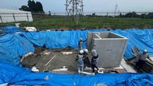 発電所 燃料タンクの油流出対策｜連結・止水作業